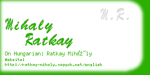 mihaly ratkay business card